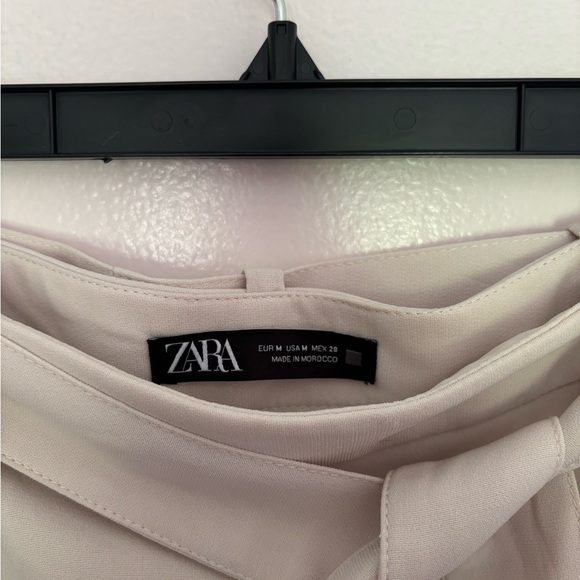 Zara Cream A-Line Skirt with Belt - Picture 3 of 4